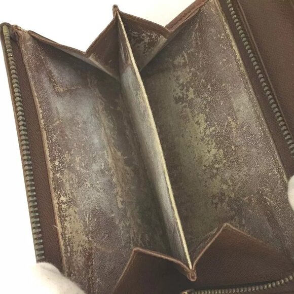 977172BM (L1) Louis Vuitton Wallet Porte Monnaie Billets Tresor Brown Monogram - Picture 7 of 10